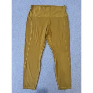 Lululemon bronze yellow gold 25” inseam high waisted align leggings sz 14 Euc